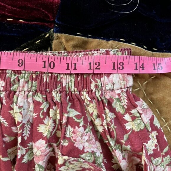 Vintage Floral Skirt Womens M Shirt Pals by Helen Red Cottagecore Modest Button - Picture 6 of 7